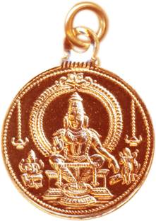 SUBHASHINI Lord Ayyappa With Ganesh And Kartikeya Pendant Locket Copper