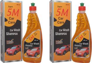 SUPER 5M Car Care Car Wash Shampoo pack of 2 (600)ml Car Washing Liquid