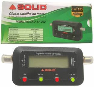 Solid SF-252 Signal Finder Full HD Digital Satellite dB Meter Dish Antenna Gain Measuring Instrument Satellite Finder with LCD Screen Suitable for All DTH Dish TVs Non-magnetic Line Level