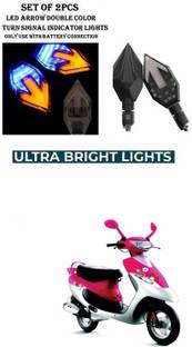 PRTEK Front, Rear LED Indicator Light for TVS Scooty Pep Plus