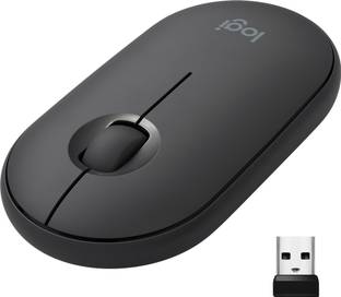 Logitech Pebble M350 / Silent Buttons, Bluetooth or USB (Multi-Device Connectivity) Wireless Optical Mouse  with Bluetooth