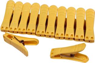 PEMIC khakhi 12 Plastic Cloth Clips