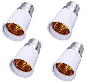 SEASPIRIT B22 to E27 Screw Base Socket Lamp Holder Light Bulb Plastic Light Socket