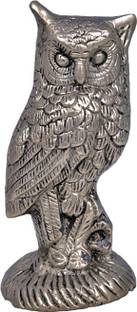 Shoppingrox Shoppingrox Owl/Ullu in Ashtdhatu Brass for Wealth & Longevity Decorative Showpiece  -  12 cm