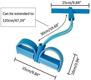 SEAHAVEN Waist Reducer Rubber Pull Rope Exerciser Resistance Tube Resistance Tube