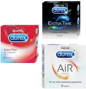 DUREX Extra Time ,Extra Thin ,Air Ultra Thin Condom