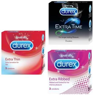 DUREX Extra Time ,Ribbed ,Thin Condom