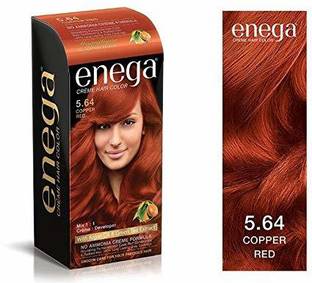 एनेगा Cream hair color (120 ml/each) superior quality with Argan Oil & Green Tea extract NO AMMONIA Cream FORMULA smooth care for your precious hair! Copper Red (Pack of 1) Hair Color   हेयर कलर