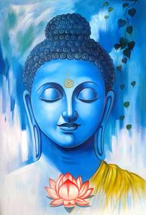 Buddha art medium size Poster For Living Room,Bedroom,Office,Kids Room,Hall Canvas Art