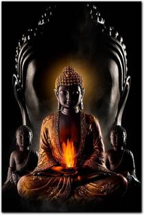 Buddha Wallpapers Fully WaterProof Vinyl Sticker Poster For Living Room,Bedroom,Office,Kids Room,Hall (24X18) Fine Art Print