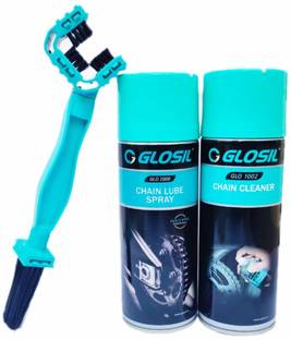 GLOSIL G2000 Chain Lube & Chain Cleaner Spray for Bikes & Chain cleaner Brush Chain Oil