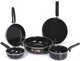 Xllent Induction Base Cookware Black. Induction Bottom Non-Stick Coated Cookware Set