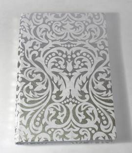 Camlon Exports Handmade Black color embossed silver foil print cover notebook A4 Diary Unrulled 96 Pages