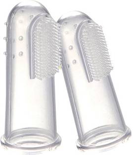 Buddsbuddy BPA Free Combo of 2 Baby Soft Silicone Finger Toothbrush With case for Soft Cleaning for kids Soft Toothbrush