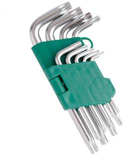 Inditrust new Star / tamperproof torx Allen Key Set 9pc T10 T50 Allen Key Set