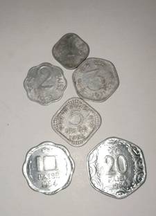 jaya collection 1 2 3 5 10 20 Paise Aluminum Coin Modern Coin Collection