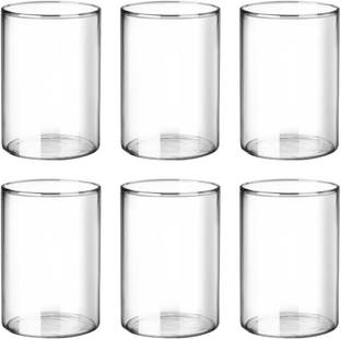 TREO (Pack of 6) Vector Borosilicate Glass Tumbler 300 ml Glass Set Water/Juice Glass