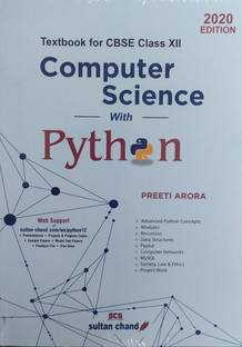 Computer Science With Python For Class-12 By Preeti Arora CBSE For 2020-2021 Examination