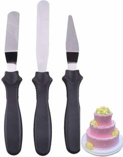 Greenstone Combo of Stainless Steel Cake Palette Knife Icing Spatula(Set of 3) Kitchen Tool Set