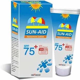 SunAid Sunscreen - SPF 50 PA+++ Sunscreen Lotion - SPF 75+ PA+++ (100 g)
