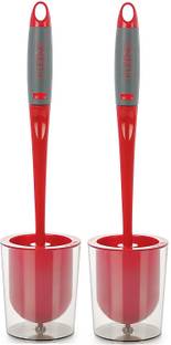 cello kleeno premium toilet brush red 2pcs with Holder
