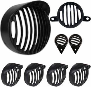 Bullet (Black, Set of 8) Bike Headlight Grill