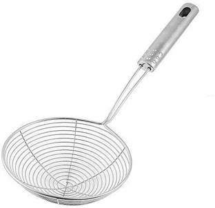 TRACEY Stainless Steel Silver Fine Mesh Oil Skimmer Strainer Scoop Colander Kitchen Accessories Gadgets Cooking Tools Collapsible Strainer