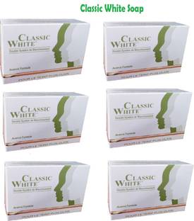 Classic White ब्लेमिशिज रिमूवल और स्किन व्हाइटनिंग के लिए सोप (6 का पैक)