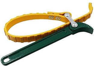 Inditrust 9" Belt Type Oil Filter Wrench Auto Tool Engine Box Spanner Oil Fuel Filter Wrench Tool Spanner Key Tool Yellow Belt Single Sided Speciality Single Sided Speciality