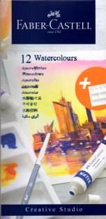 FABER-CASTELL Creative Studio 9ml Water Colour Tube - 12 Shades with Palette