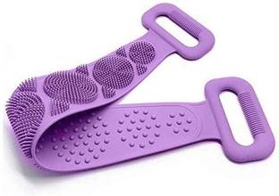 CPEX Silicone Massager Bath Towel Dual Side Back Scrubber Belt Body Bath Brush Cleaning Tools Massage Brush (Multi color)