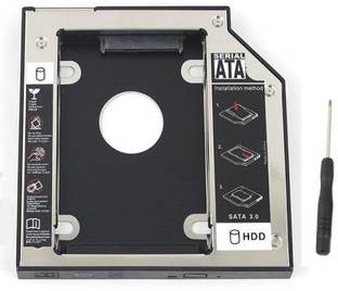 techut 12.7mm Universal 2nd Hard Drive Bay Second Sata Caddy for CD/DVD-ROM - Expand your data storage on your Laptop /Macbook PRO 2.5 inch 2.5 inch internal hard drive enclosure