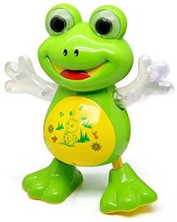 Noxxi Dancing Toy Frog with Music Flashing Lights and Real Dancing Action for Kids
