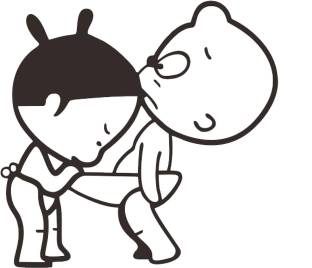 Nema 19 cm Funny Boy and Girl Toilet Seat Decal Sticker Self Adhesive Sticker