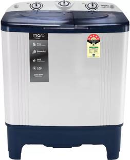 MarQ by Flipkart 6.5 kg 5 Star Rating Semi Automatic Top Load Washing Machine White, Blue