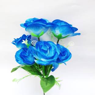 artificial hub Blue Multi kali roses flower Blue Rose Artificial Flower