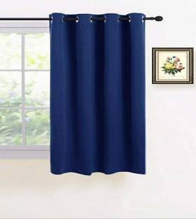 COMFY HOME 152.4 cm (5 ft) Silk Semi Transparent Window Curtain Single Curtain