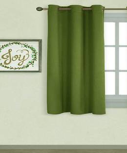 COMFY HOME 152.4 cm (5 ft) Silk Semi Transparent Window Curtain Single Curtain