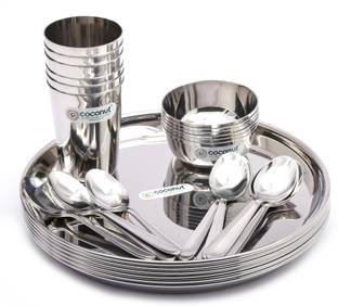 COCONUT Pack of 30 Stainless Steel Stainless Steel Happy Dinner Set