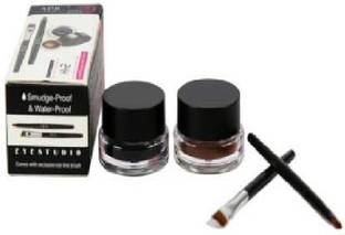 nnbb Eyeliner Gel Smudge Proof & Waterproof With 2 Expert Eyeliner Brushes 6 g 6 g (black, brown) 6 g