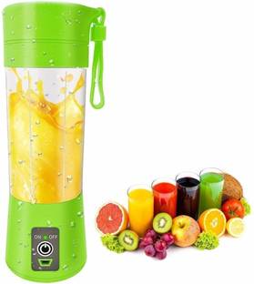 Milly Plastic Milly Rechargeable USB Mini Portable Juicer Bottle Blender for Making Juice, Shake 12 Juicer Mixer Grinder (Multicolor, 1 Jar) Hand Juicer