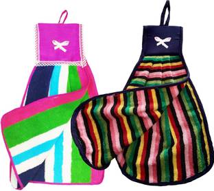 Fancy Walas Presents 100% Cotton Double Sided Wash Basin Hand Towel for Kitchen and Bathroom Multicolor Cloth Napkins