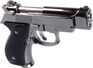 ASRAW Refillable Lighter Grey Gun Pistol Lighter -Windproof Jet Flame Pocket Lighter ( Without Fuel Empty Lighter) Pocket Lighter