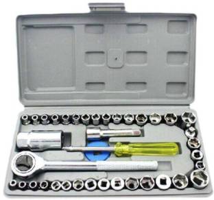 PAPAZ ENTERPRISE Best Quality Socket Set Hand Tool Kit (40 Tools) Socket Set