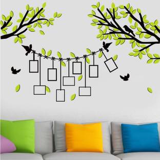 sp decals 86 cm Tree With Photo Frame Wall Sticke Self Adhesive Sticker