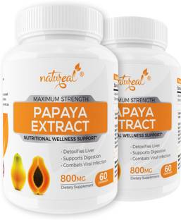 Natureal Papaya 800 mg Capsules for Boosting Immunity & Improve Blood Platelets Production