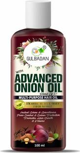GULBADAN Advanced Onion Hair Oil For Hair Growth 100ml, Hair Stimulant with 21 Proven Natural Ingredients. Free From Mineral Oil, Silicones & Parabens. Hair Oil