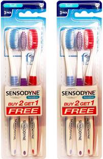 SENSODYNE Sensitive Toothbrush (Soft, Pack Of 3) Soft Toothbrush