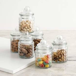 RR MALL Glass Grocery Container  - 500 ml