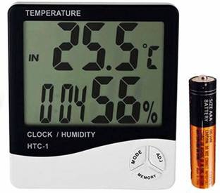 SellRider Imported Humidity Meter Clock Digital White Clock High accuracy LCD Digital Thermometer All-in-One Digital Moisture Measurer